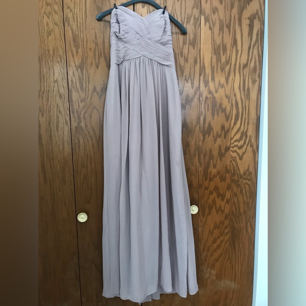 Azazie Taupe Full-Length Bridesmaid Dress